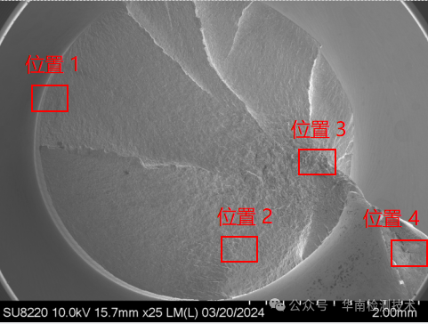 電機蝸桿斷裂失效分析-SEM分析