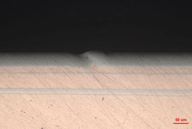  銅電鍍制品切片分析