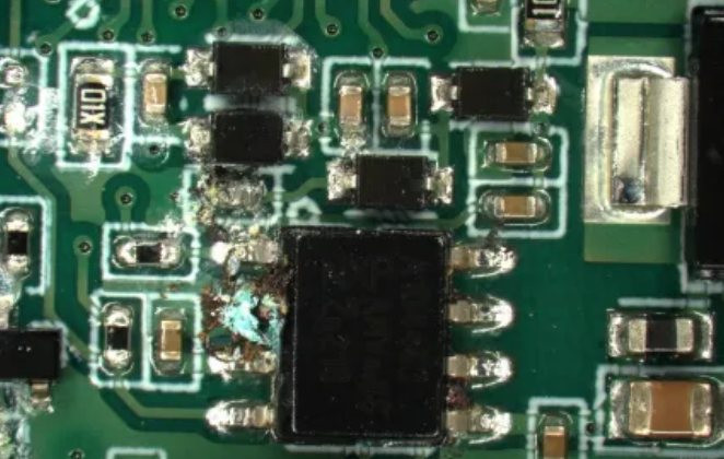 PCBA燒毀失效分析