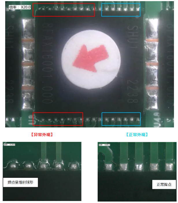 PCBA焊接潤濕不良分析